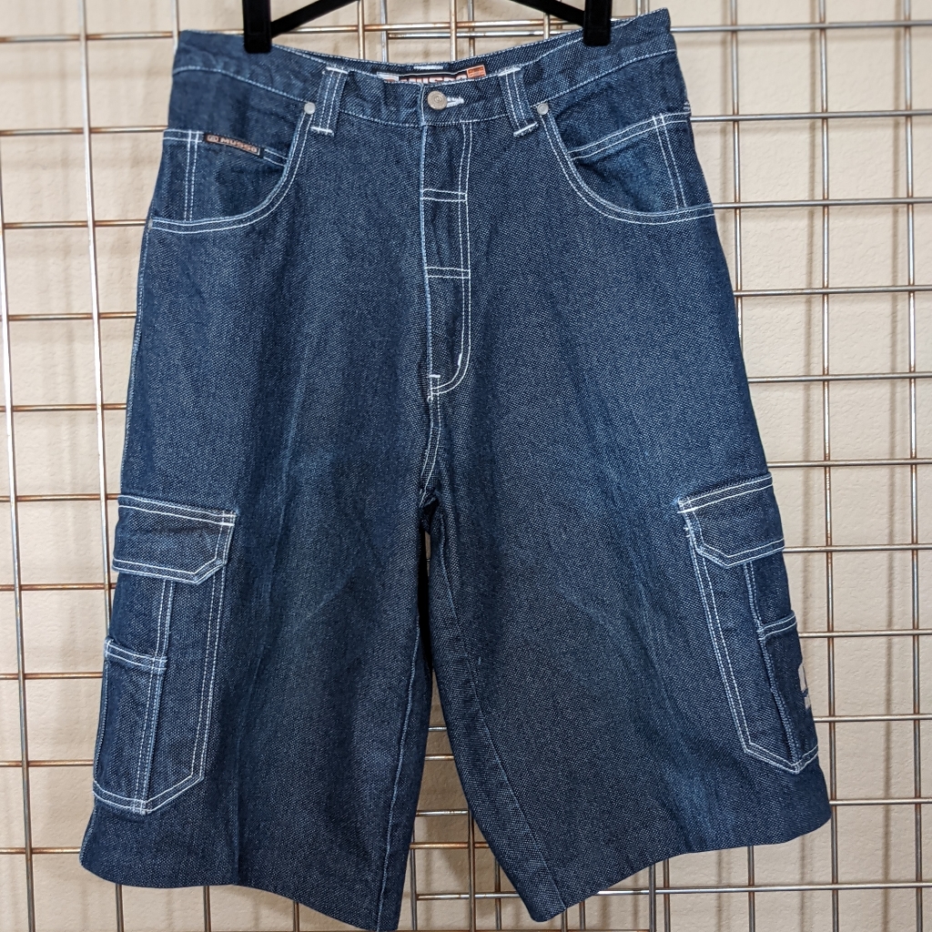Vintage And Rare Musso Denim Industry Cargo Streetwear Shorts. Made In Russia.